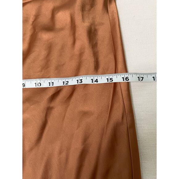 Show Me Your Mumu Tuscany Maxi Slip Dress  in Copper Luxe Satin, size S - Picture 6 of 12